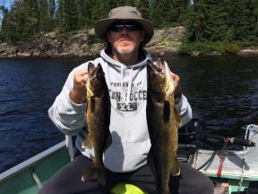 Brad with two catch and release walleye